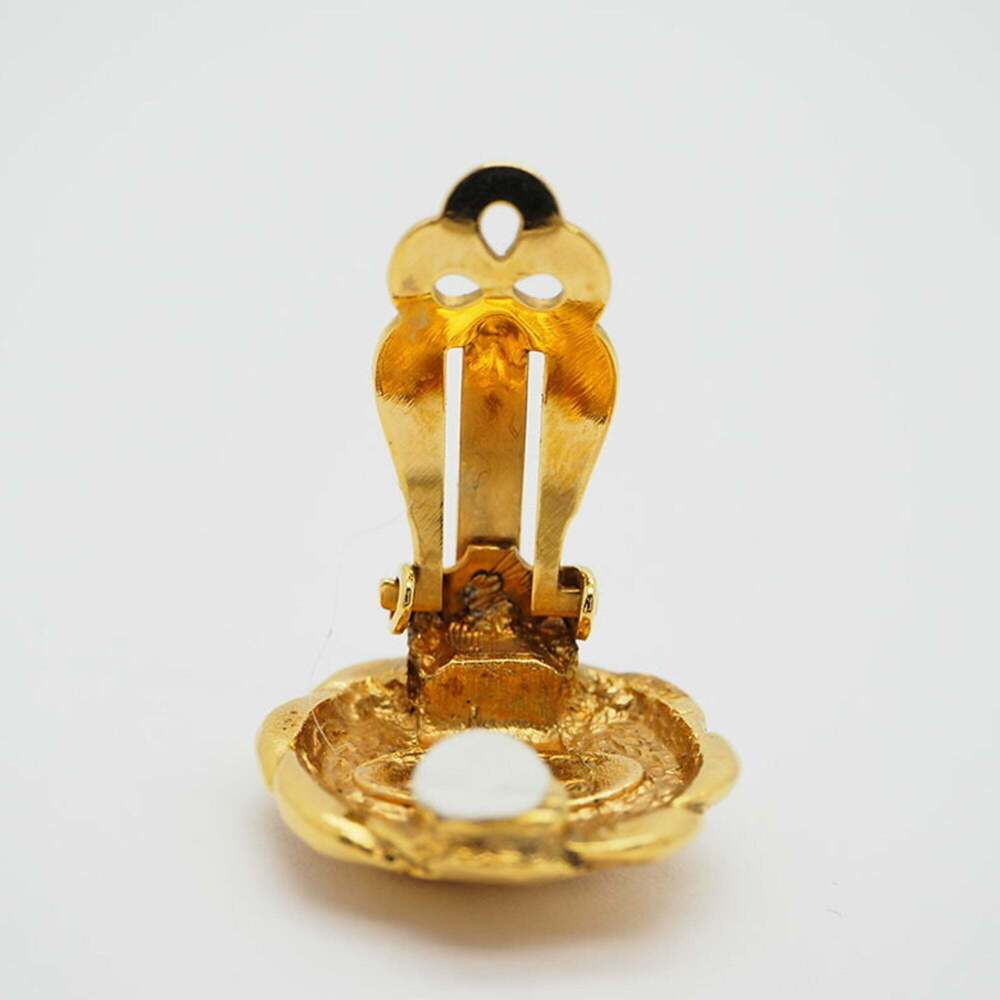 CHANEL Authentic Gold Logo Earrings - Picture 7 of 8